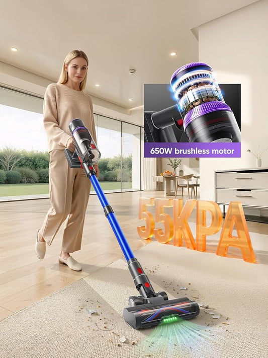 SMOTURE Cordless Vacuum Cleaner, 650W 55KPA 70 Mins Vacuum Cleaners - Image 2