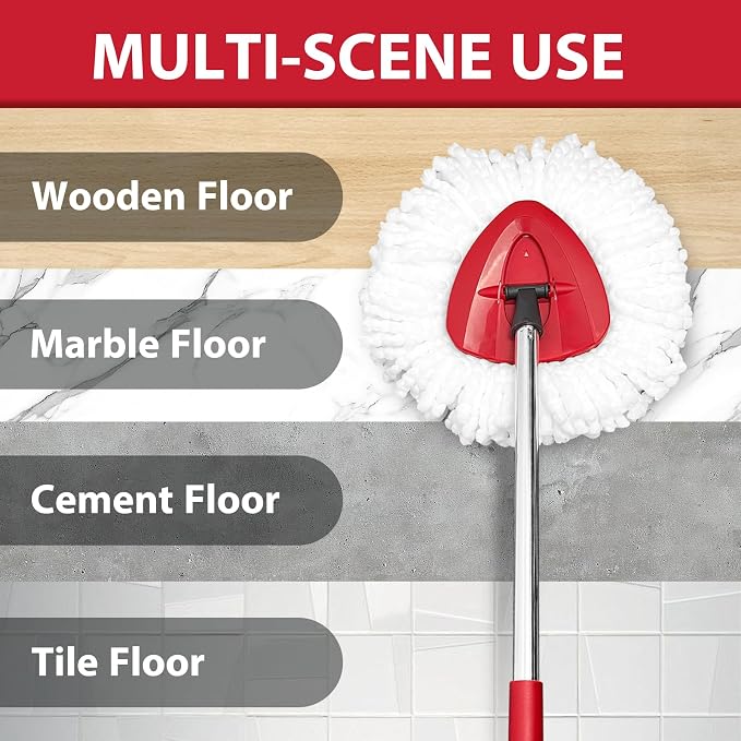 Spin Mop Replacement Set for O-Ceda EasyWring 1-Tank System, Includes 2 Mop - Image 8