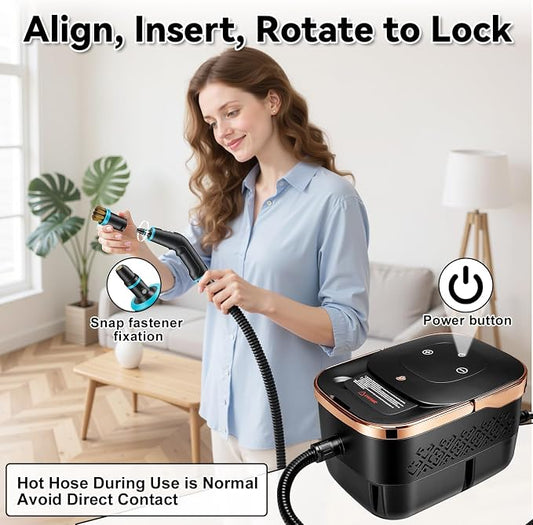Steam Cleaner for Home, 2500W Portable Handheld Steamer for Cleaning, Large - Image 2