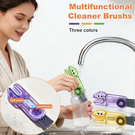 3 in 1 Cup Lid Cleaning Brush, Gap Cleaner Brushs - Image 2