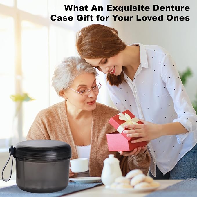 Denture Case, Leak Proof Denture Bath Cup - Image 6
