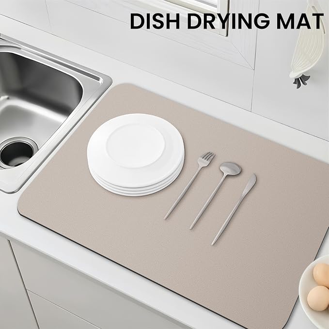 WISELIFE Dish Drying Mat Super Absorbent Drying Mat Large Dish Drying Mats - Image 7