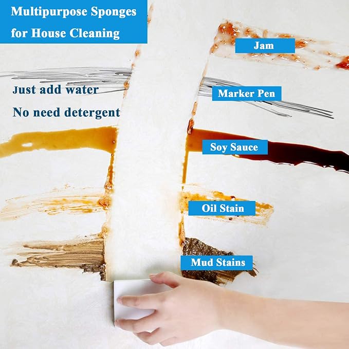 Magic Cleaning Sponges Eraser, 100 Pack Premium Melamine Sponge Foam Cleaning - Image 8
