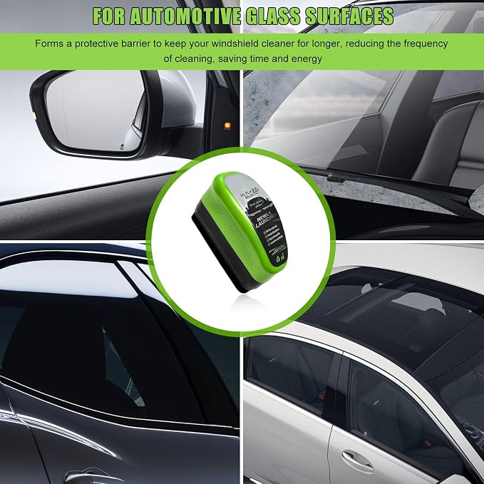 2PCS Automotive Oil Film Cleaning Brush, Reusable Oil Film Remover Streak-Free - Image 6