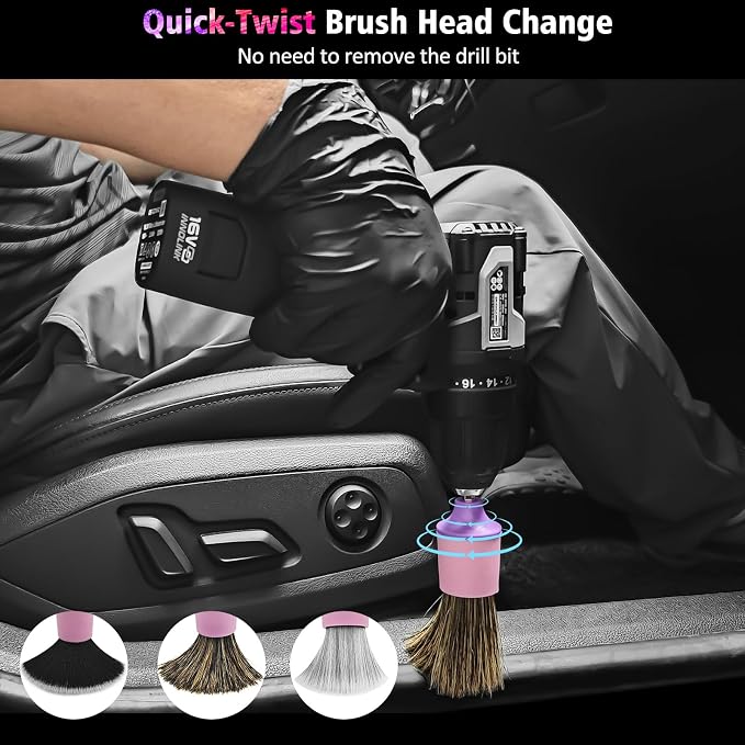 3Pcs Car Detailing Drill Brush Set - Image 7