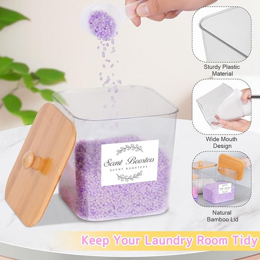 efluky 4 Pack Laundry Pods Container & Dryer Sheet Holder Set, Laundry Pods - Image 2