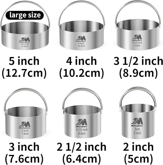 Biscuit Cutter Set for baking 2inch 2.5inch 3inch 3.5inch 4inch 5inch large - Image 2