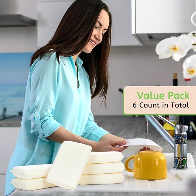 Practical Matter Kitchen Sponge, Organic Cotton Fiber All-Purpose Dish Sponges - Image 5