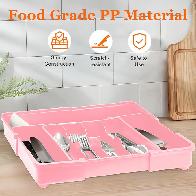 Silverware Organizer Expandable Silverware Drawer Organizer Adjustable Drawer - Image 9