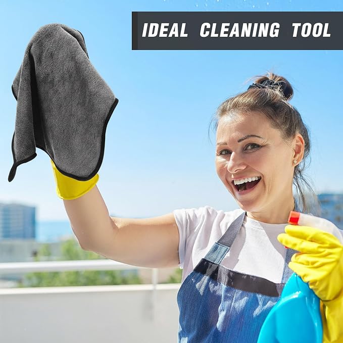 Tallew 18 Pcs Microfiber Towels:16"x16" Microfiber Drying Towels Bulk Micro - Image 6