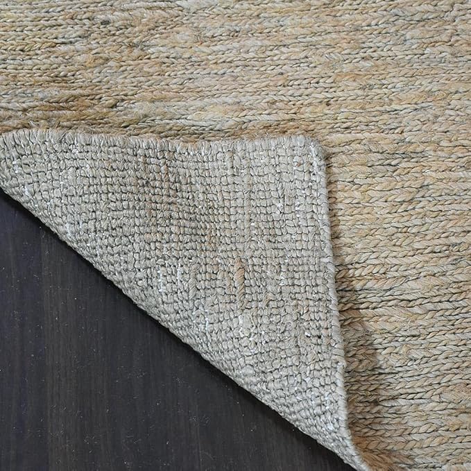 Rugsotic Carpets Hand Woven Flat Weave Kilim Wool ECO-Friendly Area Rugs - 6'x6', Square Shape, Charcoal Color, Solid Plain Design, Low Pile Handmade Area Rugs for Living Room, Bed Room (D00111)