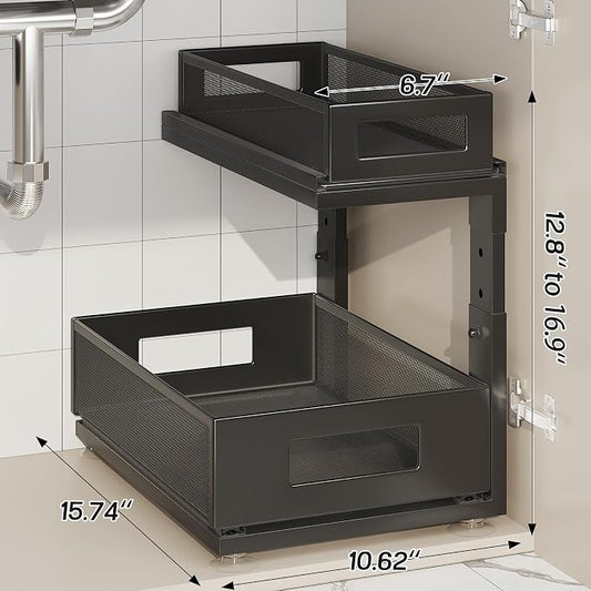 1 Pack 15.74IN-Depth Under Sink Organizer - Image 2
