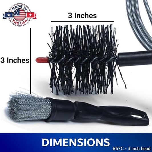 Pellet Stove & Dryer Vent Cleaner Kit – 10 ft Long Steel Flexible Brush - Image 2