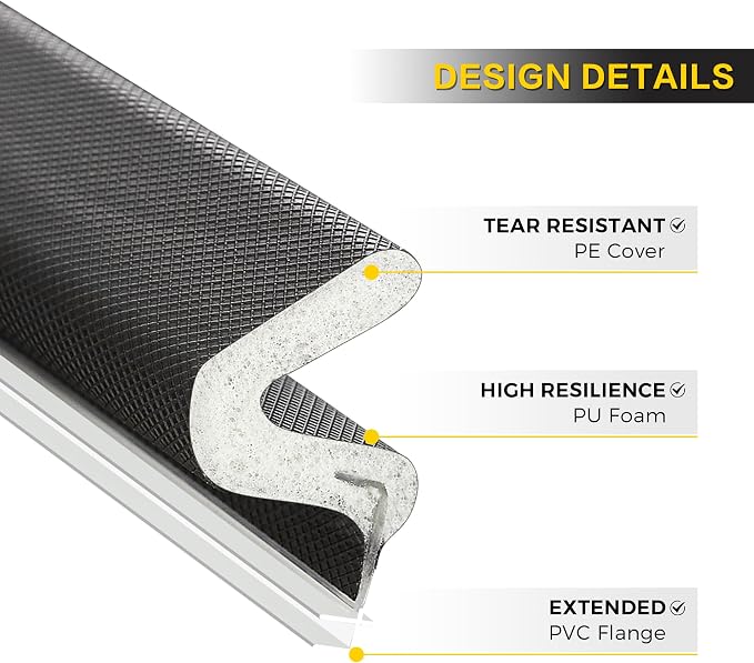 Ravinte Weather Stripping Door Seal Strip Soundproof "Q" Foam Weather Stripping - Image 9