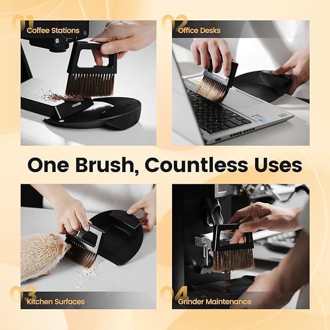 MHW-3BOMBER Small Coffee Brush, Hand Broom and Dustpan Set, Magnetic Small - Image 6