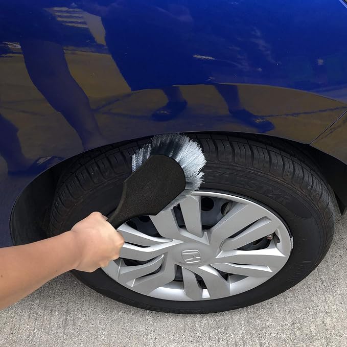 7Pcs Wheel & Tire Brush, Car Detailing Kit, 17inch Long Soft Wheel Brush - Image 6