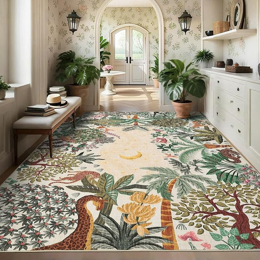 GarveeHome 5x7 Jungle Area Rug Washable Rugs - Image 2