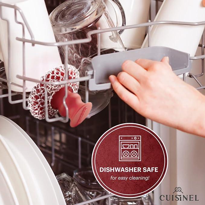 Cuisinel Cast Iron Chainmail Scrubber + Pan Scraper - Image 8