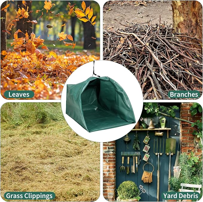 2-Pack Dustpan-Type Yard Waste Bags, 72-Gallon Reusable Lawn Bags - Image 7