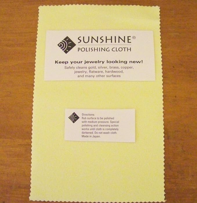 6 Sunshine Polishing Cloth for Sterling Silver, Brass and Copper Jewelry by CRAFTWIRE