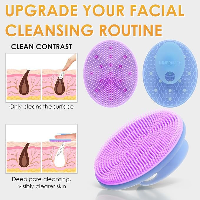 INNERNEED Magnetic Silicone Facial Cleansing Brush – Deep Pore Cleanser - Image 8