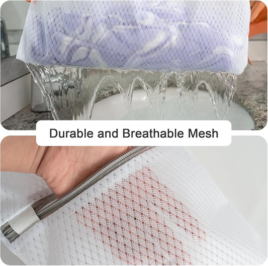 Polecasa 3Pcs 9 x 12 Inches Extra Durable 125g Diamond Mesh Laundry Bags - Image 2