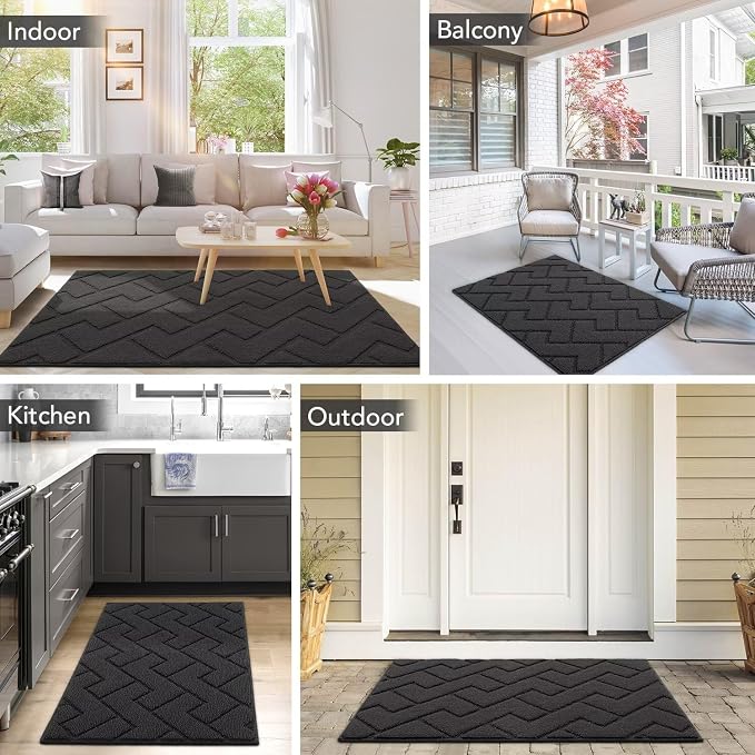 hicorfe Front Door Mat Outside Entrance, Stain and Fade Resistant, Non Slip - Image 8