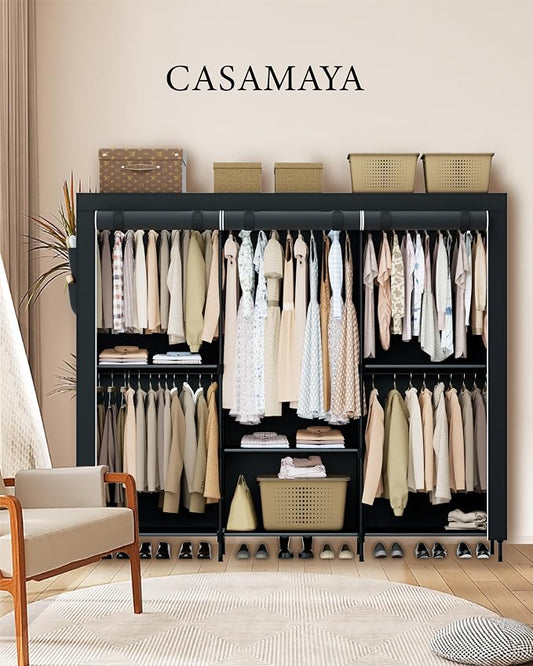 Portable Closet, 81.5 Inch Extra Large Capacity Wardrobe Closet - Image 2