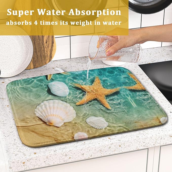 Summer Beach Style Dish Drying Mat - Image 7