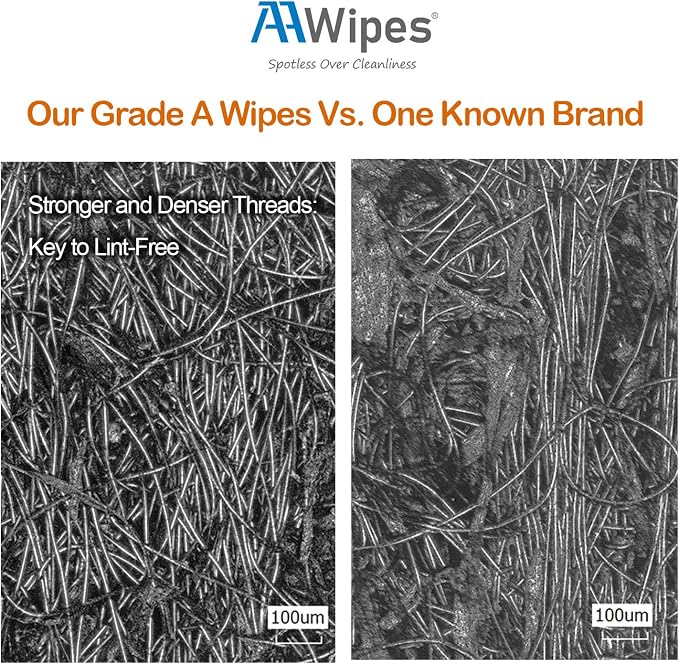 AAwipes Cleanroom Wipes Lint Free Wipes 4" x 4" Cellulose/Polyester Blend - Image 9