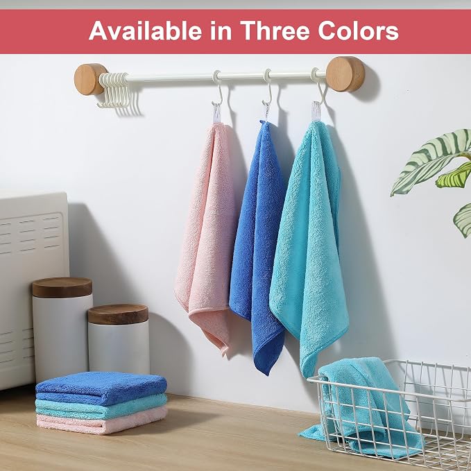JOYMOOP Microfiber Cleaning Cloths, 11.8" x 11.8" Pink Reusable Kitchen Towels - Image 9