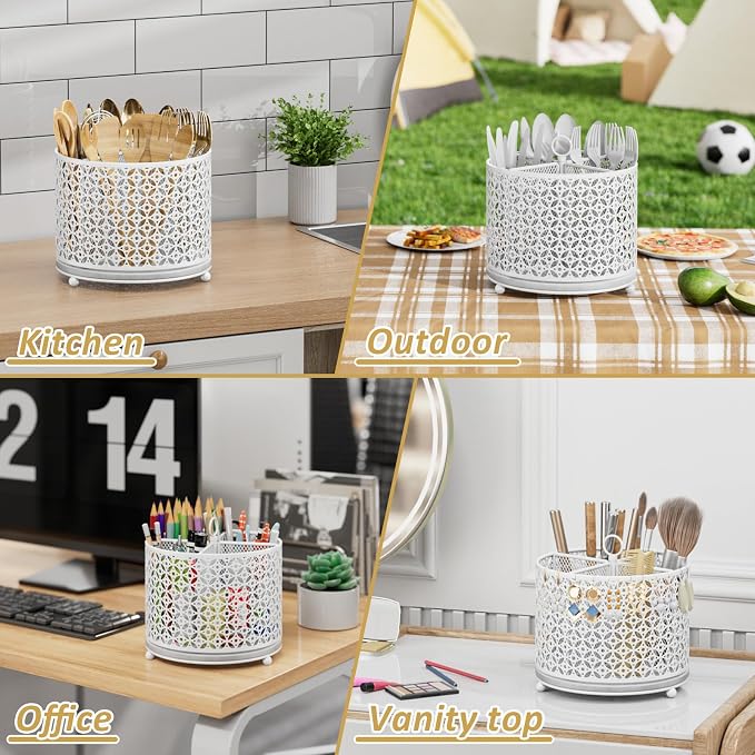 360° Rotating Kitchen Utensil Holder - Image 7