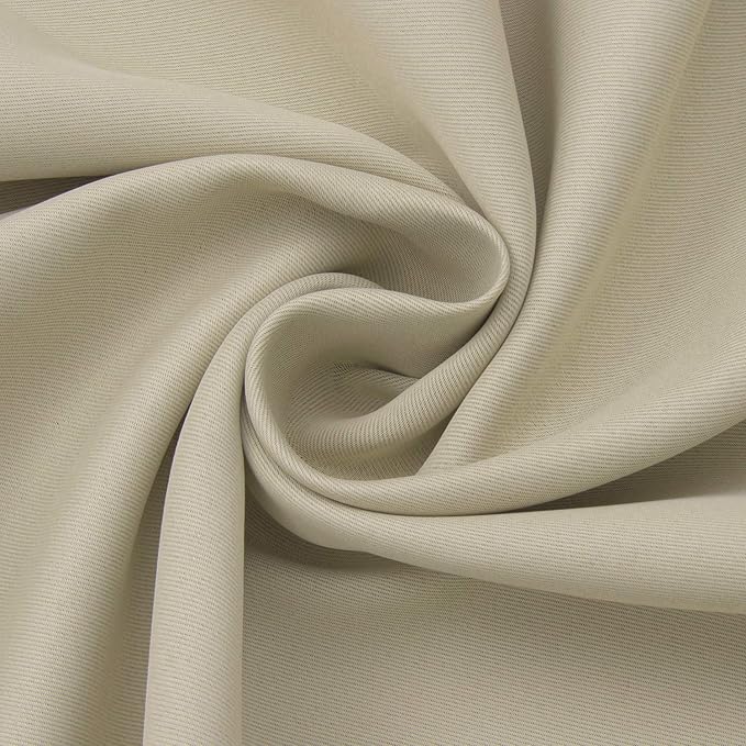 BGment Beige Blackout Curtains for Kitchen Cafe Window 34 x 40 Inch Long - Image 8