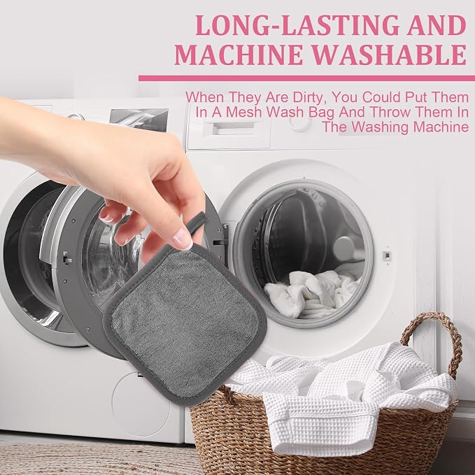 Makeup Remover Cloth 12 Pack, Ultra Soft and Reusable Microfiber Makeup Remover - Image 7