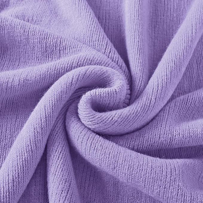 Homiest Decorative Knitted Throw Blanket with Fringe, Lightweight Acrylic Knit, Soft & Cozy Tassel Blanket for Couch, Sofa, Bed (Lavender, 50 x 60 Inch)