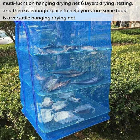 Drying Rack 6 Layers Folding Fish Mesh, Foldable Nylon Netting, Hanging Drying - Image 2