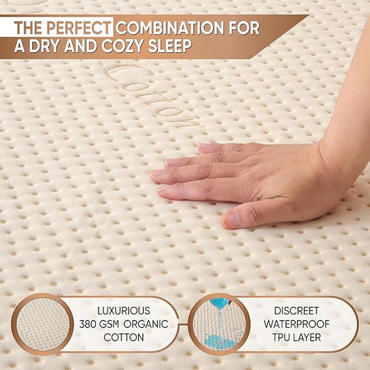 Luxury Waterproof Organic Mattress Protector Calif King - Image 2