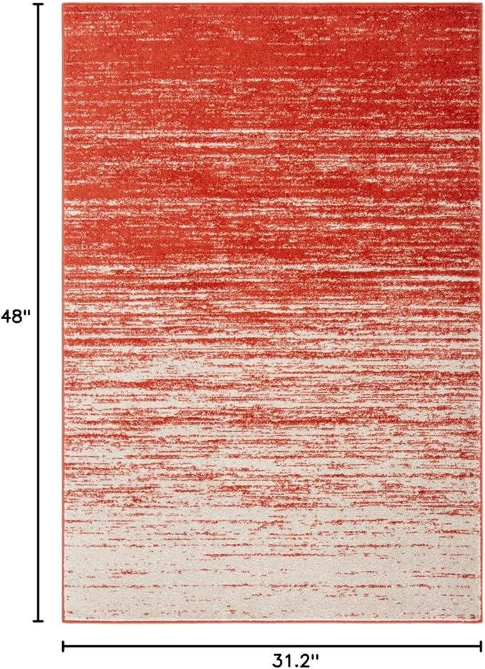 SAFAVIEH Adirondack Collection Accent Rug - 2'6" x 4', Orange & Grey, Modern Ombre Design, Non Shedding & Easy to Clean, Ideal for Front Door, Kitchen, Entryway, Accent Space (ADR113P)
