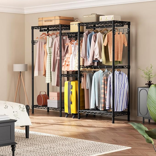 Heavy Duty Garment Rack Large Clothes Rack, Freestanding Closet Portable - Image 2