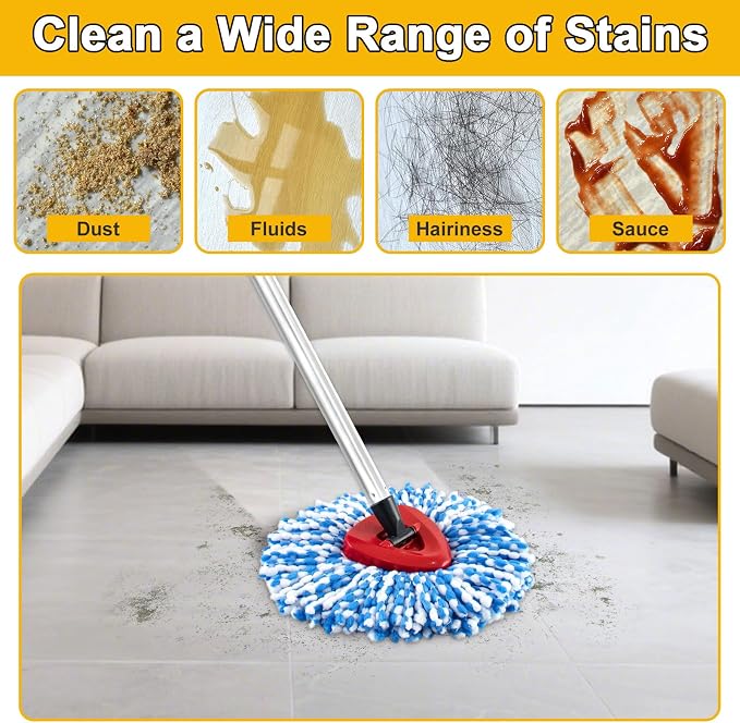4Pack Mop Replacement Head for O Cedar RinseClean 2 Tank System, 1 Pack Mop - Image 8