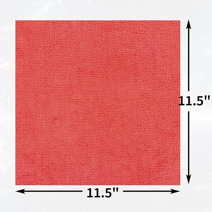 HOMERHYME Microfiber Cleaning Cloth, 200 Pack Red Cleaning Rags Microfiber - Image 7