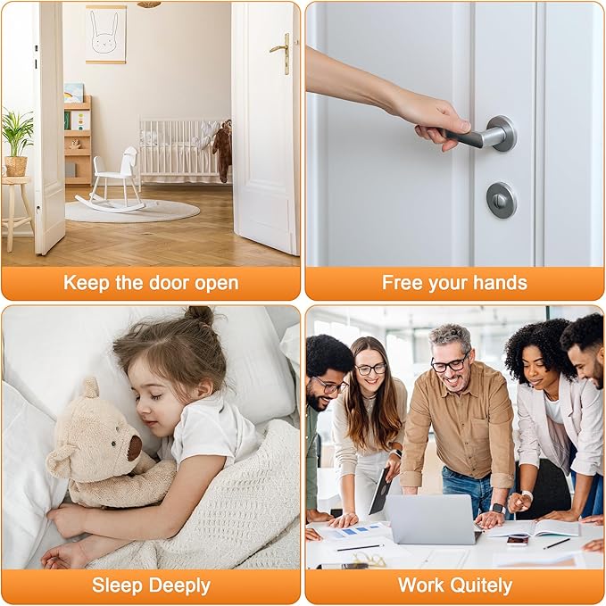 Crosize Magnetic Door Stoppers 6 Pack, Stainless Steel Door Catch - Image 9