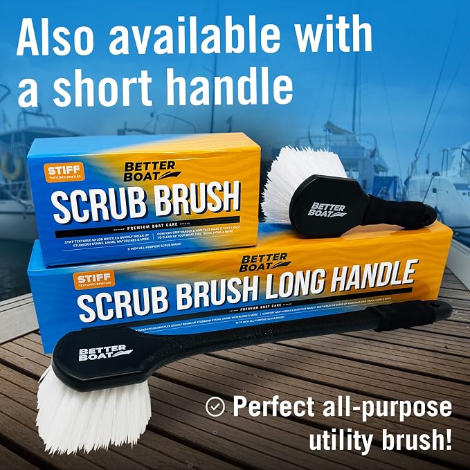 Stiff Hand Scrub Brush, Large Handle Heavy Duty Tire and Wheel Cleaning Tool - Image 7