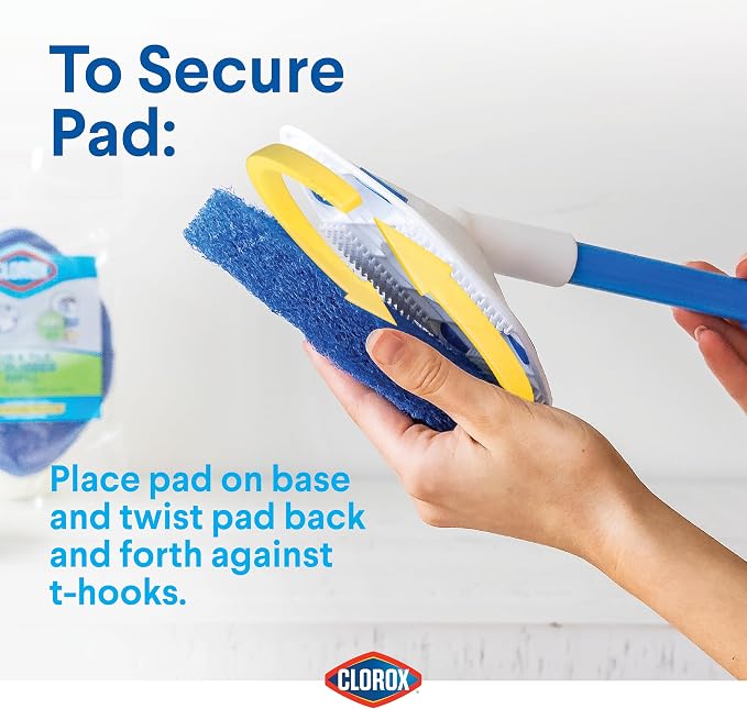 Clorox Extendable Tub & Tile Scrubber Refill, Diamond-Shaped Head Replacement - Image 8