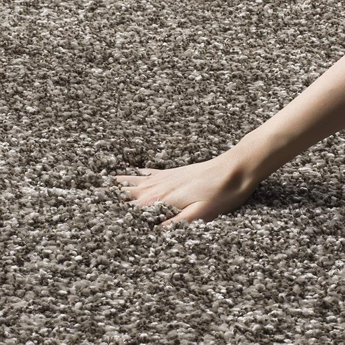 SAFAVIEH Milan Shag Collection Runner Rug - 2' x 14', Grey, Solid Design, Non-Shedding & Easy Care, 2-inch Thick Ideal for High Traffic Areas in Living Room, Bedroom (SG180-8080)