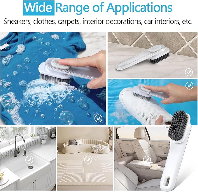Shoe Brush, Liquid Dispenser Shoe Cleaning Brush, Laundry Brush - Image 7
