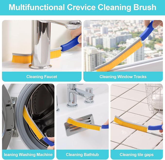 JOYMOOP 4 Pack Crevice Cleaning Brush, House Cleaning Supplies, Magnetic Gap - Image 9