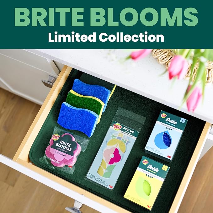 Scotch-Brite Brite Blooms Pop Up Kitchen Sponges, Unique Compressed Kitchen - Image 12