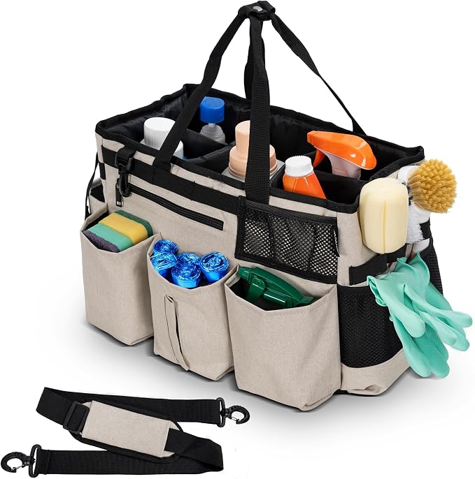 Wearable Cleaning Caddy Bag for Cleaning Supplies, Large Capacity Cleaning - Image 8