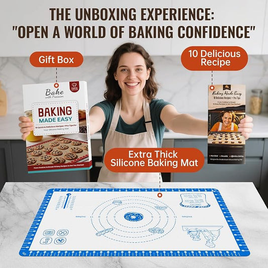 Baking Mats Silicone for Baking Sheet, Non Stick Pastry Mat for Dough Rolling - Image 2